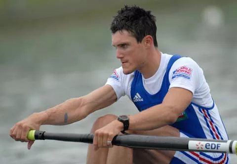 Aviron  Mondiaux d’Aiguebelette : Franck Solforosi sur le podium