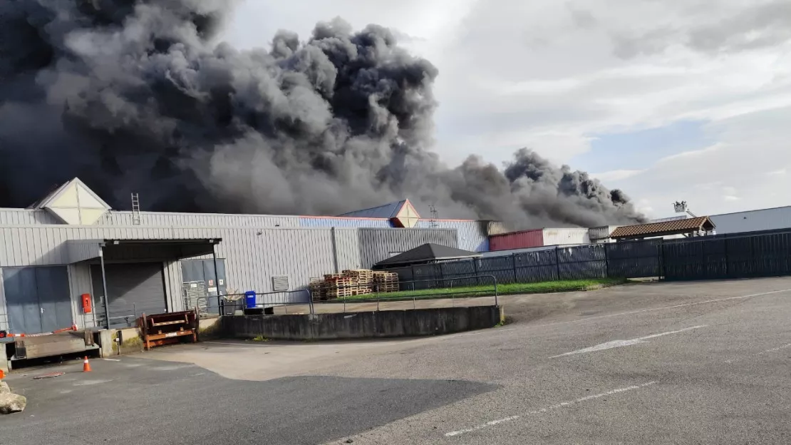 Près de Lyon : un incendie impressionnant à Anse