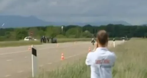 Record du monde de vitesse à vélo près de Mulhouse